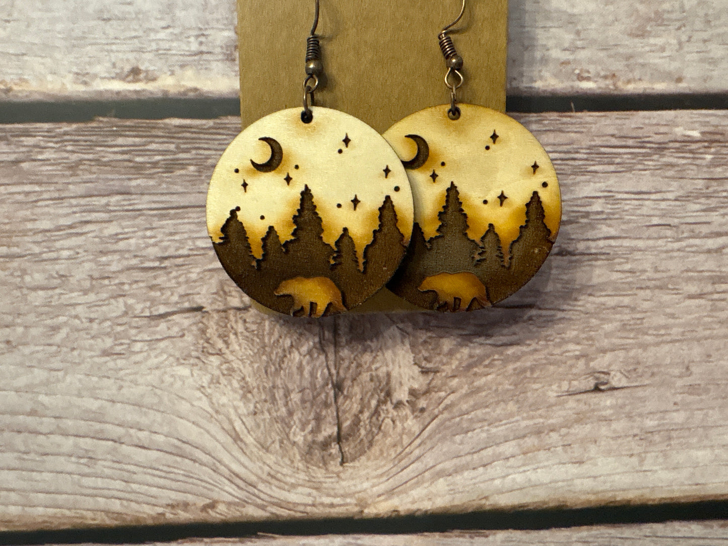 Midnight Bear Earrings