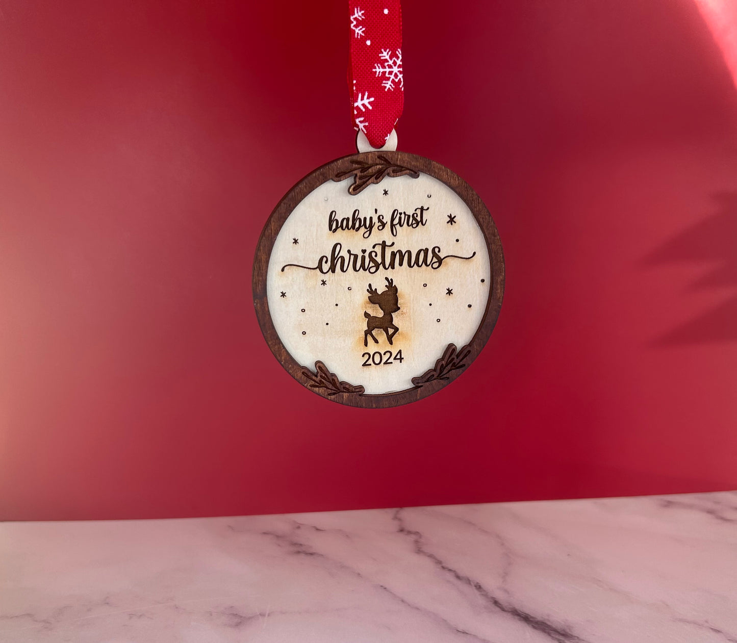 Baby First Christmas Deer Ornament