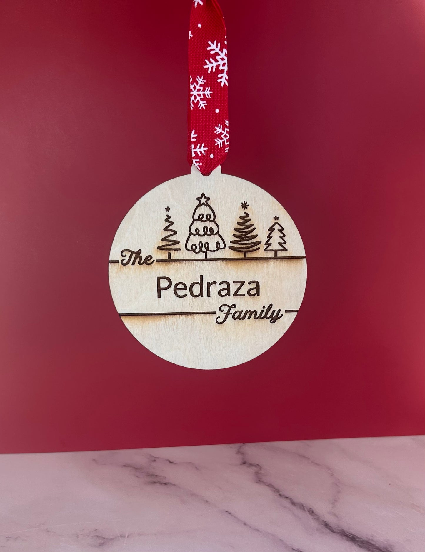 Trees Custom Family Ornament