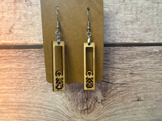 Mandala Cutout Bar Earrings