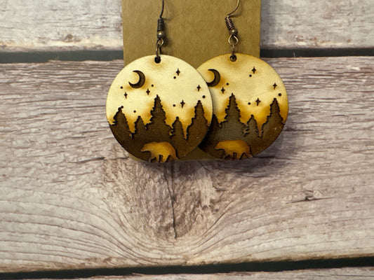 Midnight Bear Earrings