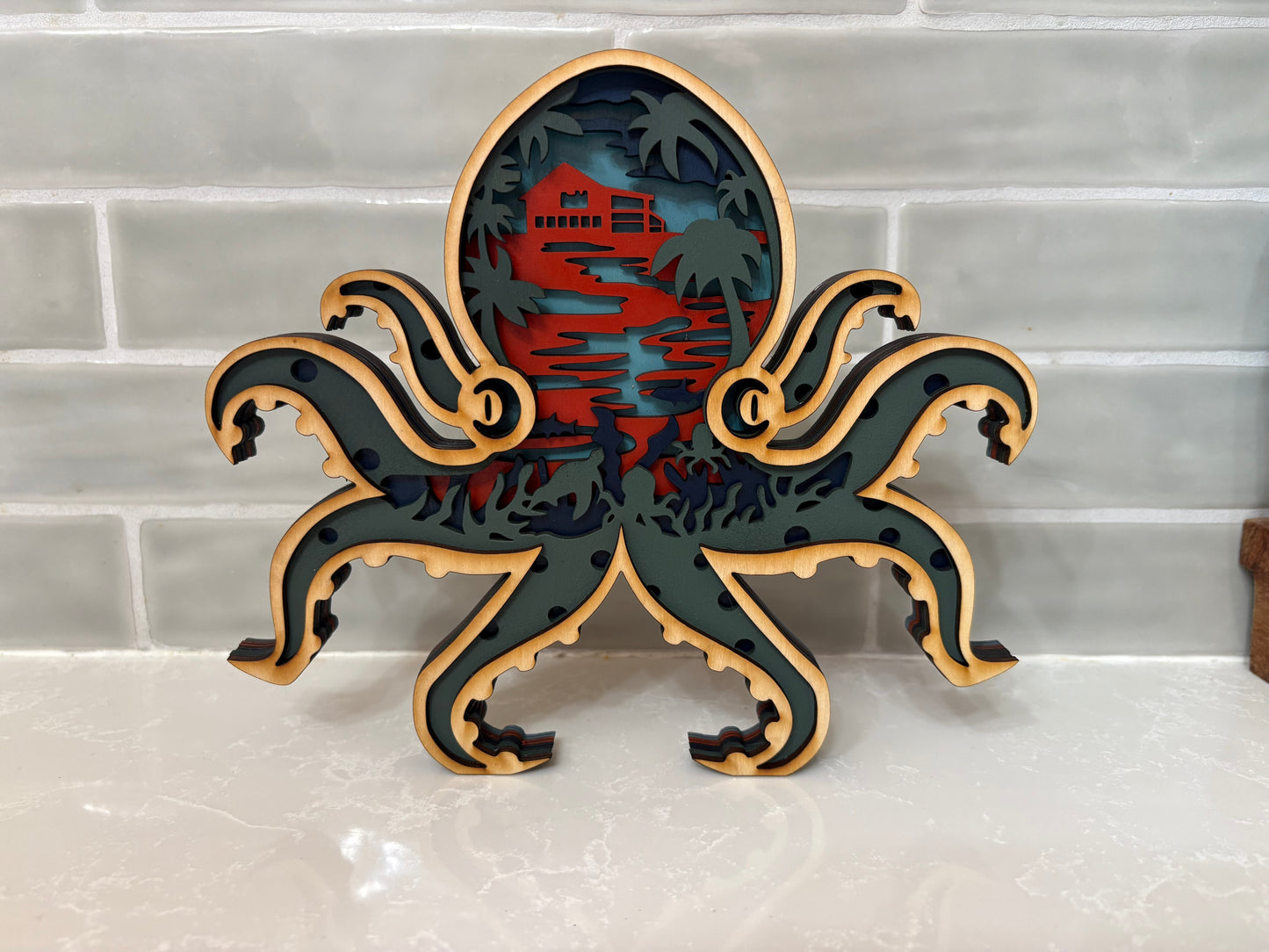 Kraken Sillouette Decor