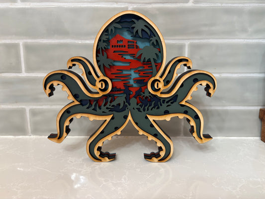 Kraken Sillouette Decor