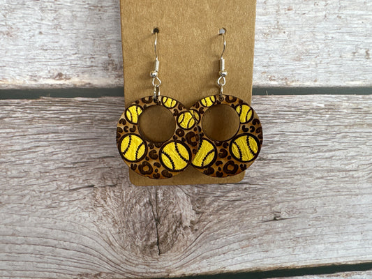 Softball Earrings