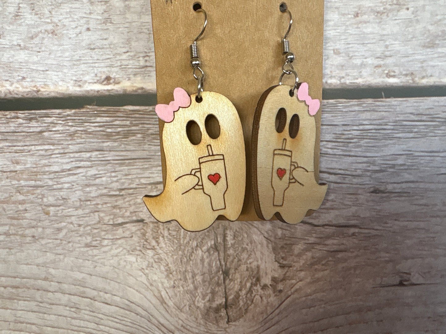 Water Tumbler Ghost Earrings