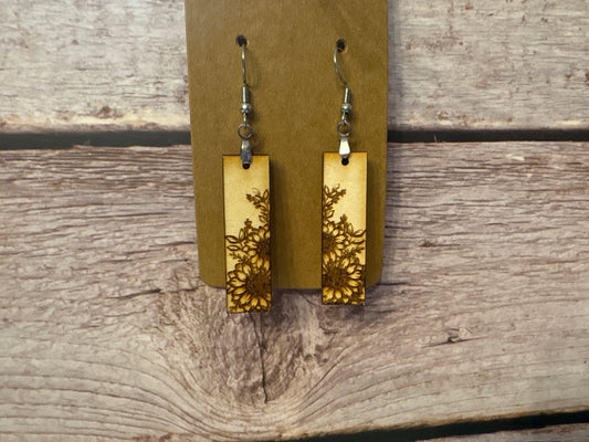 Sunflower Bar Earrings