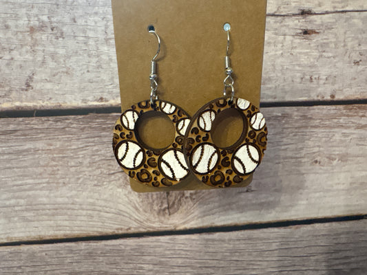 Baseball Earrings