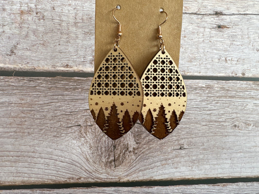 Snowy Tree Earrings