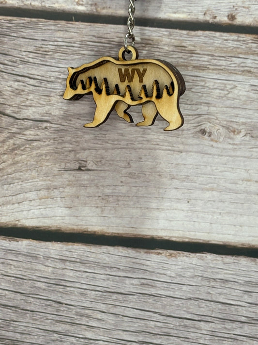 Bear WY Keychain