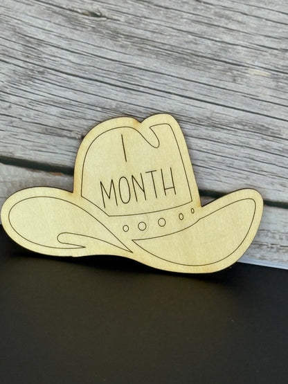 Cowboy Hat Baby Milestone Cards