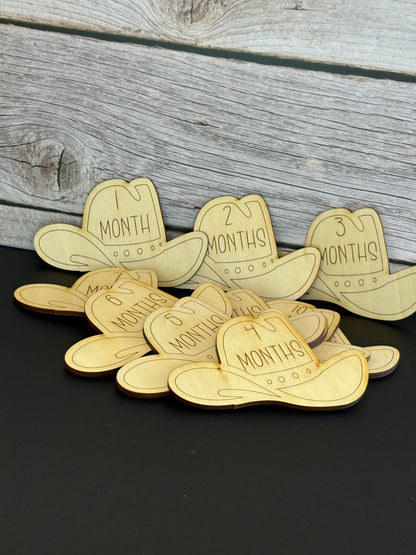Cowboy Hat Baby Milestone Cards