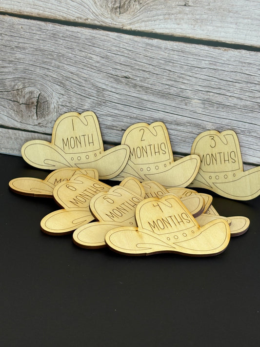 Cowboy Hat Baby Milestone Cards